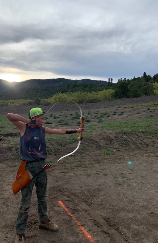 Archery at sunset